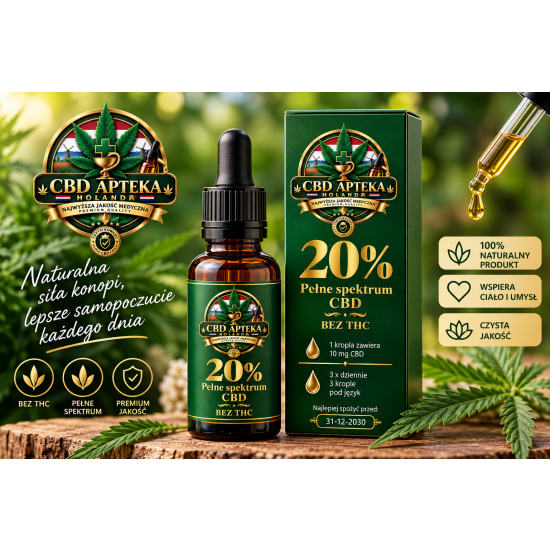 Olej konopny CBD 20%